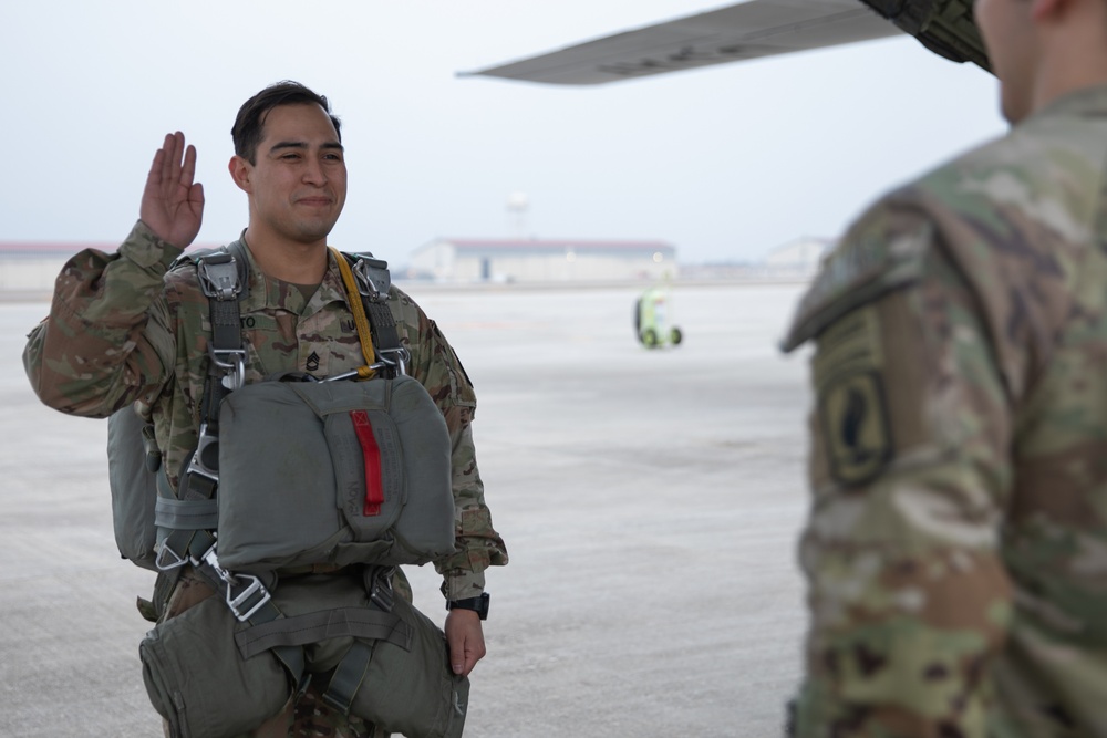 Sgt. 1st Class Manual Soto reenlists