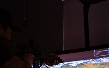 Green Beret practices in VirTra simulator