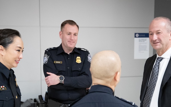 Troy A. Miller, Senior Official Performing the Duties of the Commissioner tours the Port of Las Vegas