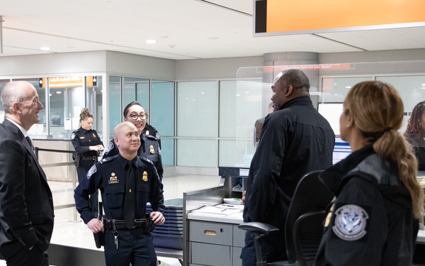 Troy A. Miller, Senior Official Performing the Duties of the Commissioner tours the Port of Las Vegas