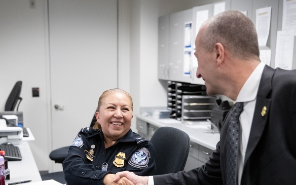 Troy A. Miller, Senior Official Performing the Duties of the Commissioner tours the Port of Las Vegas