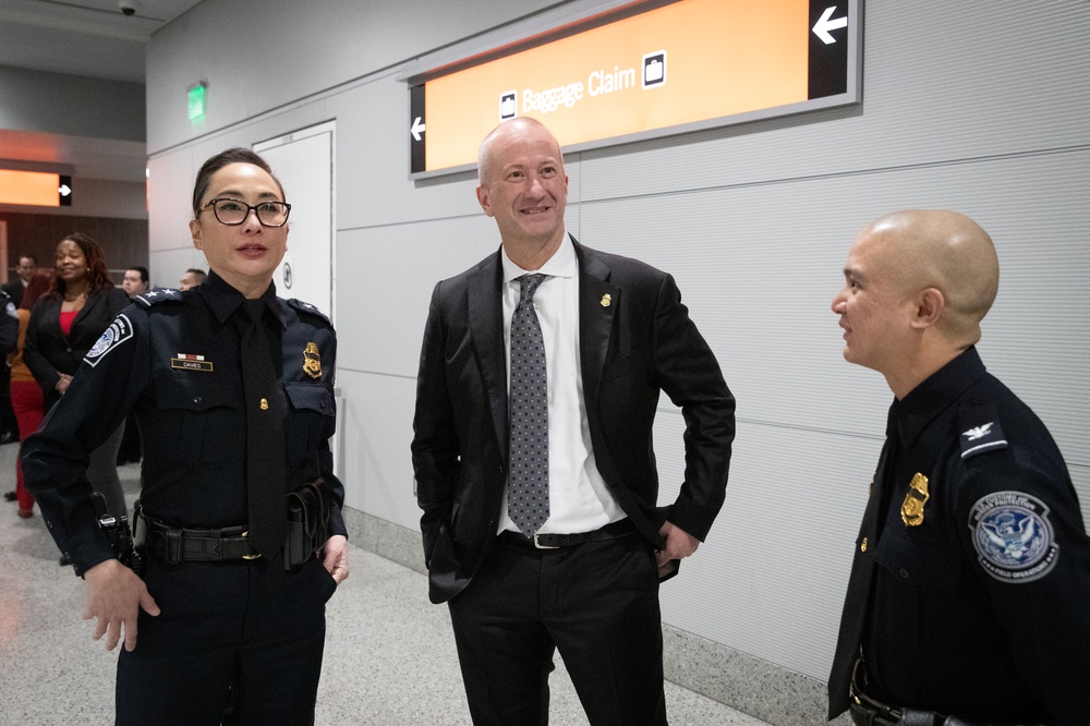 Troy A. Miller, Senior Official Performing the Duties of the Commissioner tours the Port of Las Vegas