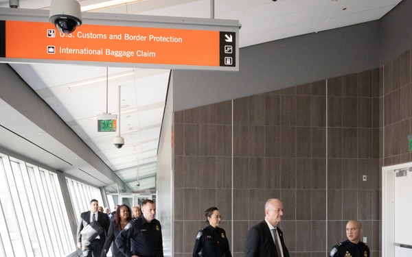 Troy A. Miller, Senior Official Performing the Duties of the Commissioner tours the Port of Las Vegas