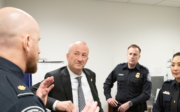 Troy A. Miller, Senior Official Performing the Duties of the Commissioner tours the Port of Las Vegas