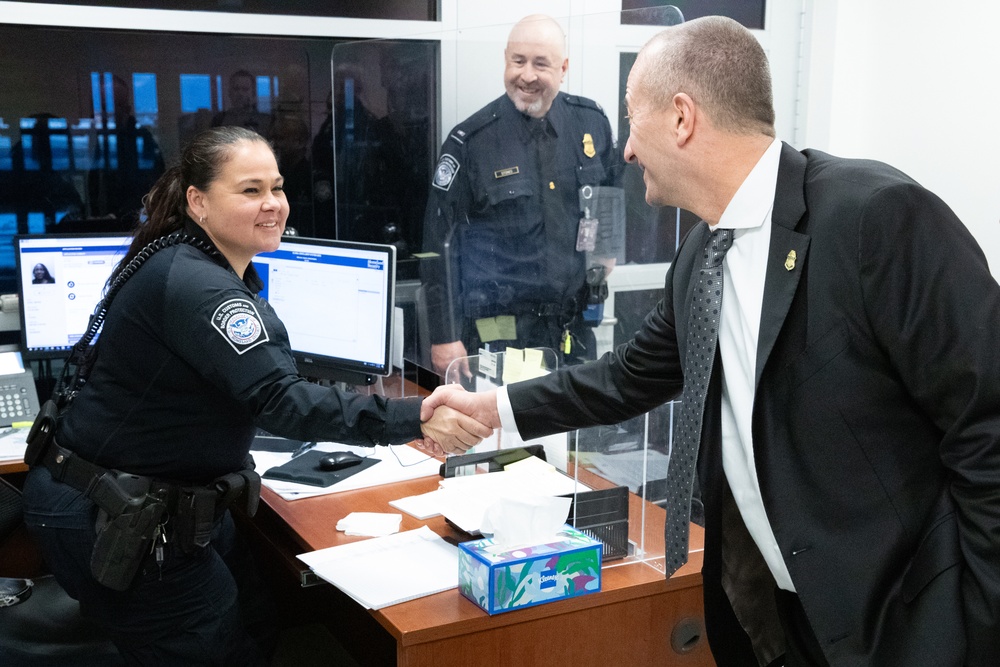 Troy A. Miller, Senior Official Performing the Duties of the Commissioner tours the Port of Las Vegas