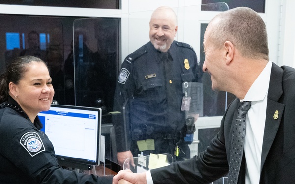 Troy A. Miller, Senior Official Performing the Duties of the Commissioner tours the Port of Las Vegas