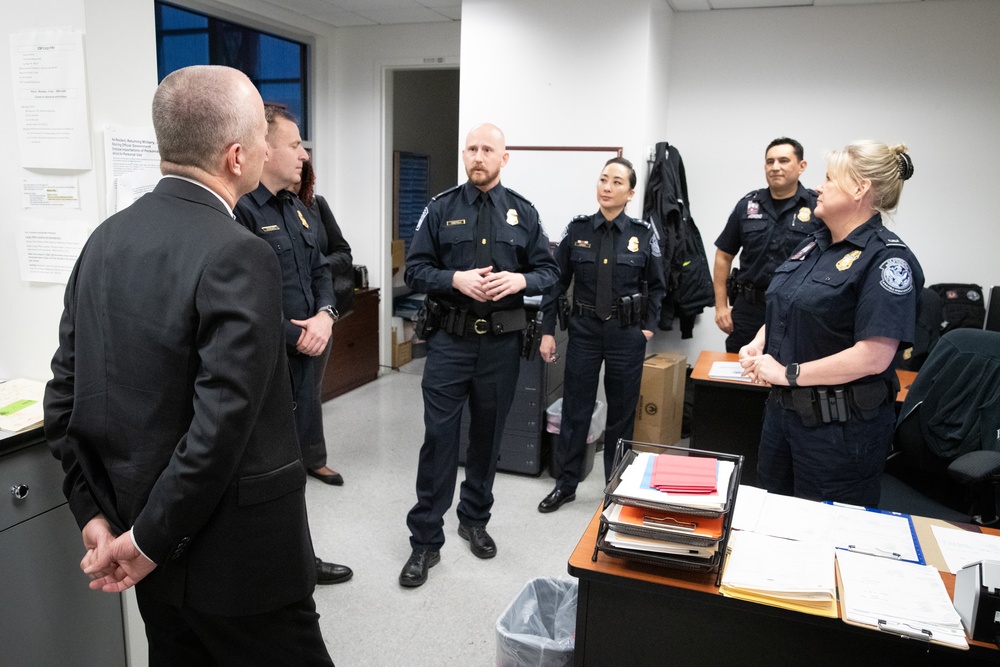 Troy A. Miller, Senior Official Performing the Duties of the Commissioner tours the Port of Las Vegas