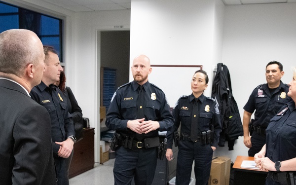 Troy A. Miller, Senior Official Performing the Duties of the Commissioner tours the Port of Las Vegas