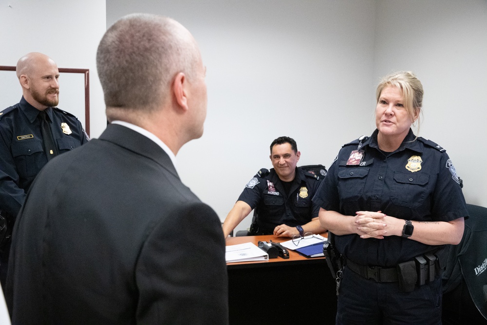 Troy A. Miller, Senior Official Performing the Duties of the Commissioner tours the Port of Las Vegas