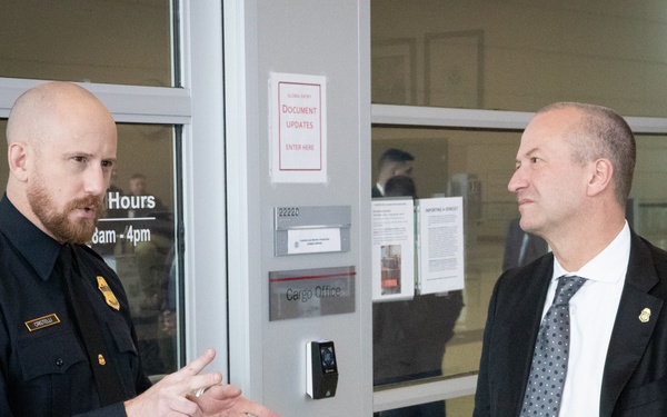 Troy A. Miller, Senior Official Performing the Duties of the Commissioner tours the Port of Las Vegas
