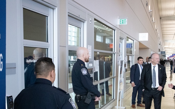 Troy A. Miller, Senior Official Performing the Duties of the Commissioner tours the Port of Las Vegas