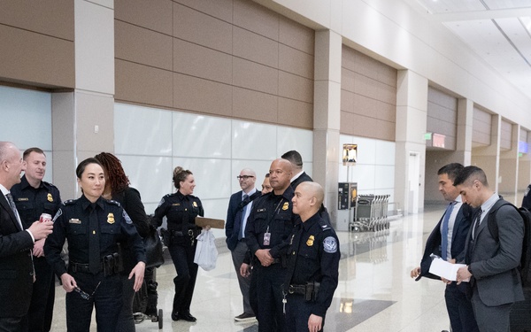 Troy A. Miller, Senior Official Performing the Duties of the Commissioner tours the Port of Las Vegas