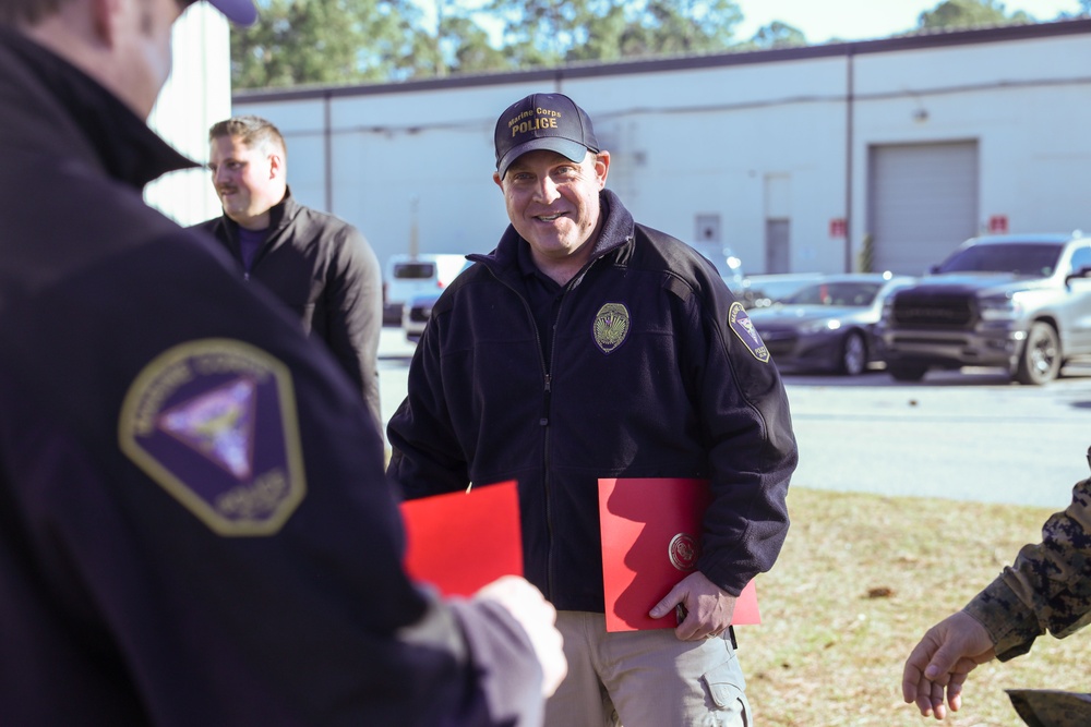 MCAS Police officers receive award