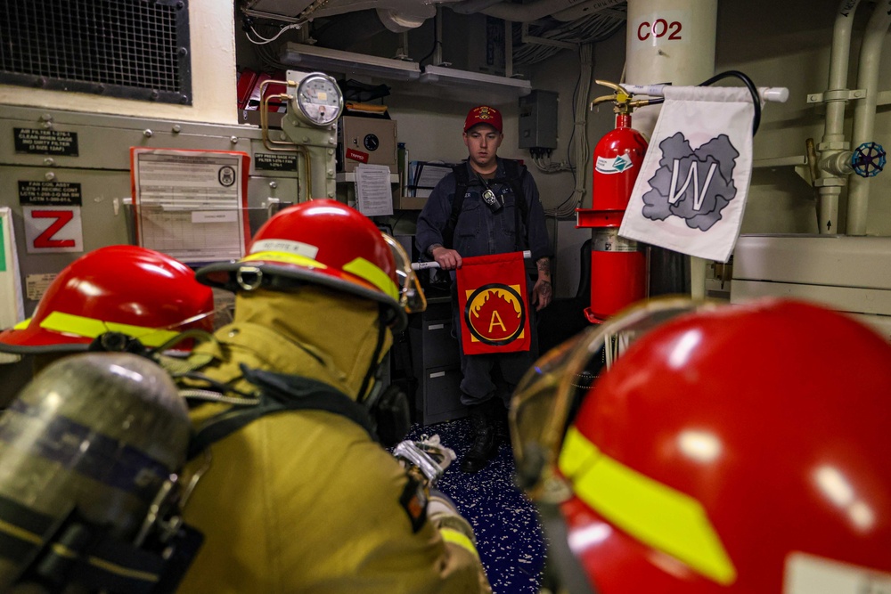 USS John Finn Conducts DC Drill
