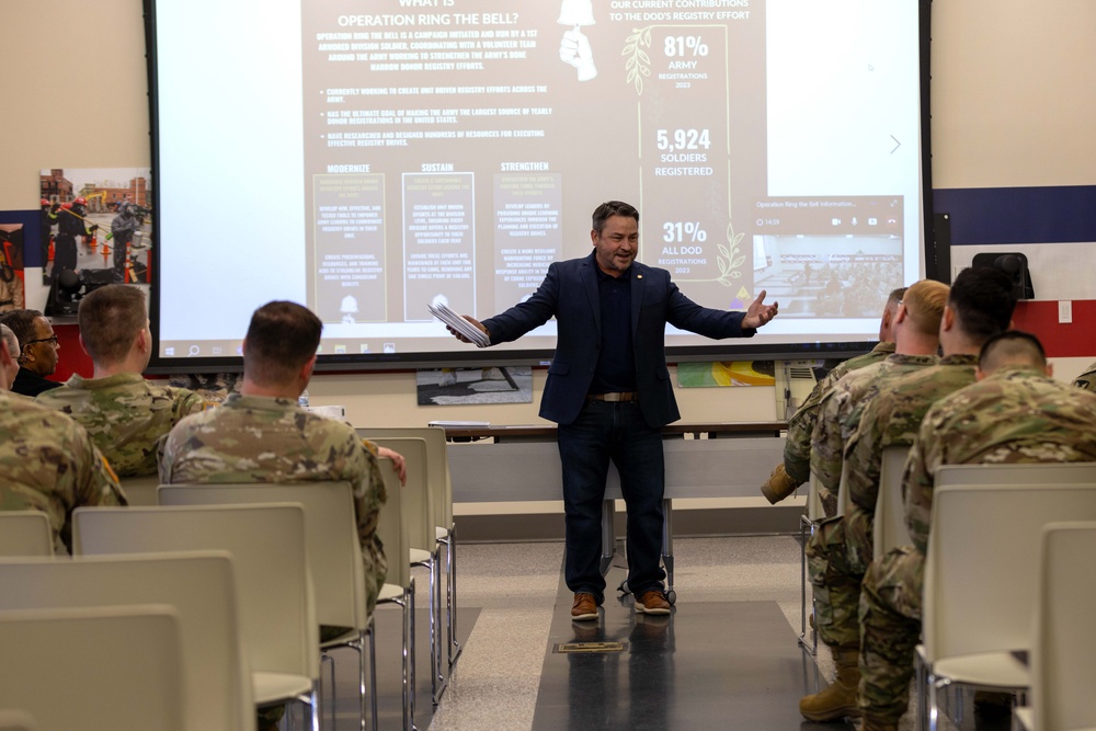 Soldier leads lifesaving campaign to increase participation in bone marrow registry