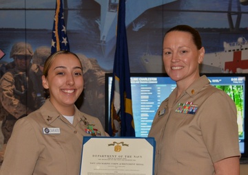 HM2 Mareesa Zarate end of tour award