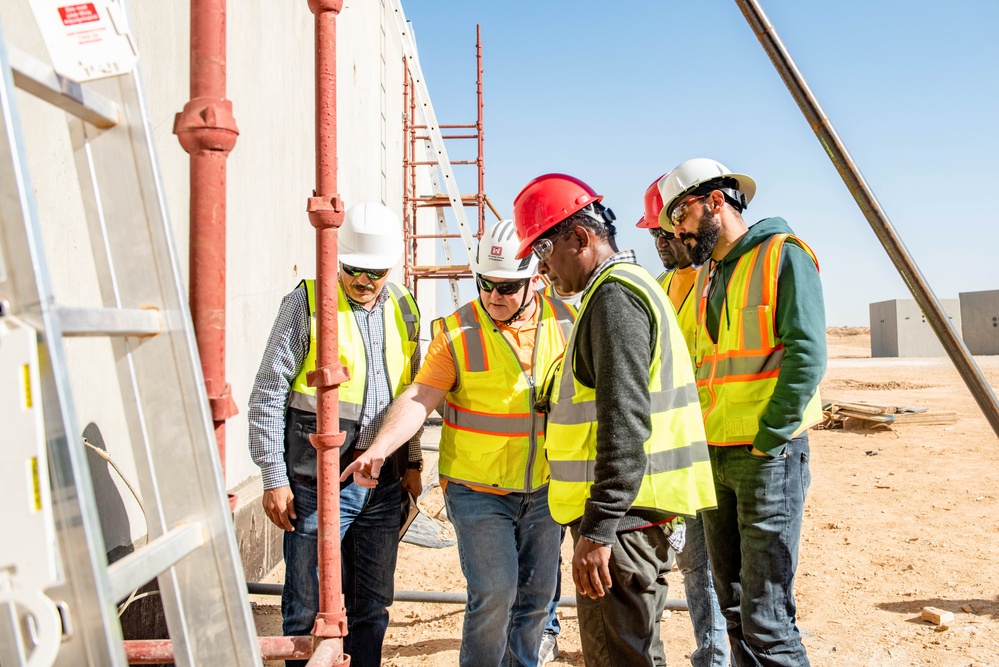 Inspection at construction site.