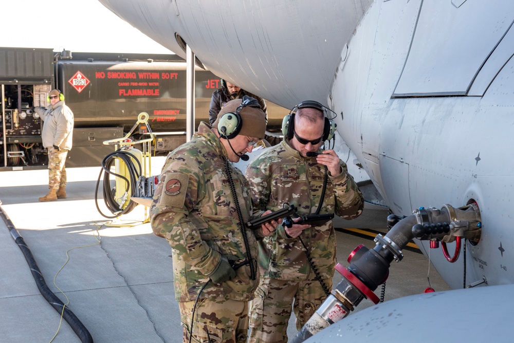 167th AW loadmasters, fuels specialists conduct specialized fueling operations training