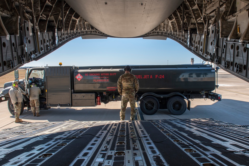 167th AW loadmasters, fuels specialists conduct specialized fueling operations training