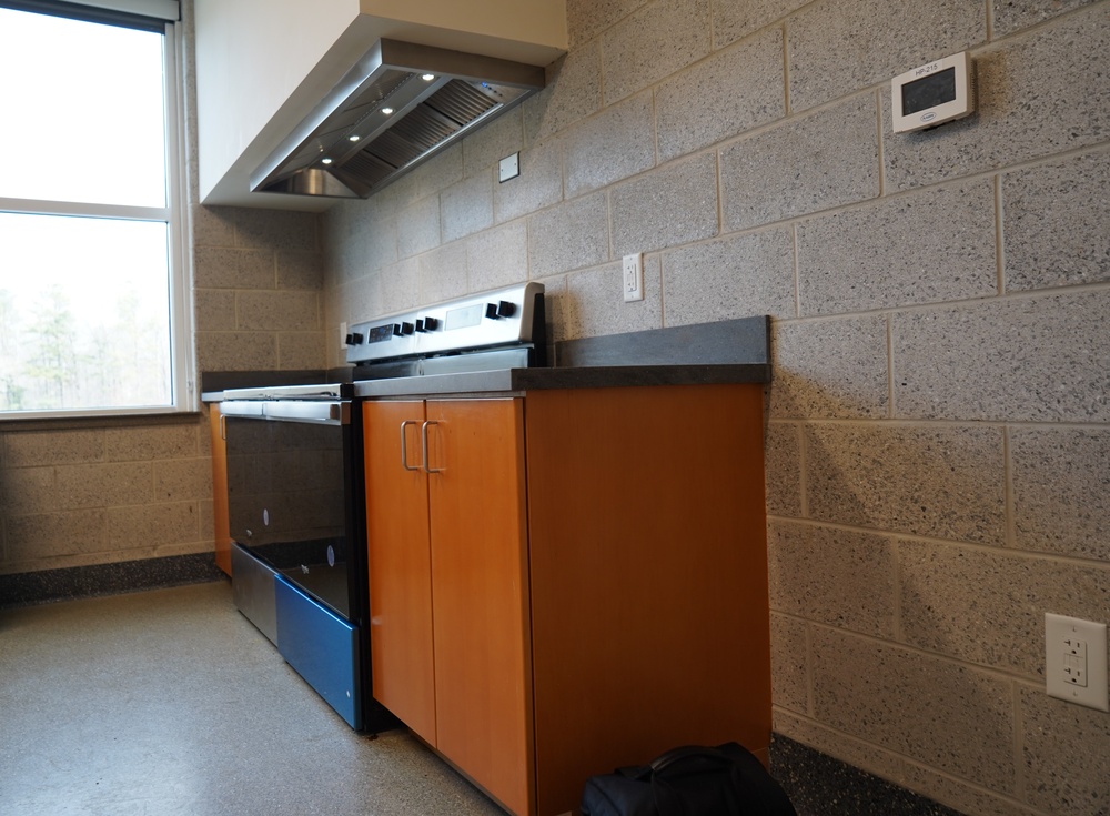 Kitchen area inside new Marine Corps Security Force Regiment (MCSFR) barracks onboard NWS Yorktown