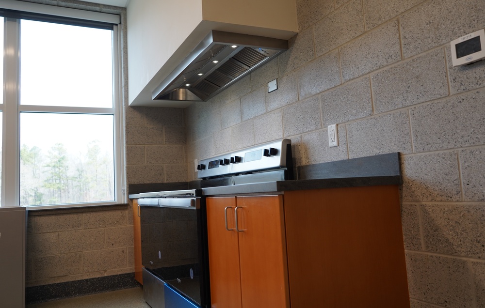 Kitchen area inside new Marine Corps Security Force Regiment (MCSFR) barracks onboard NWS Yorktown