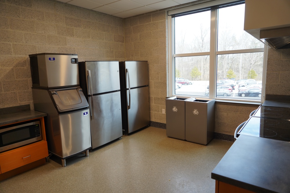 Kitchen area inside new Marine Corps Security Force Regiment (MCSFR) barracks onboard NWS Yorktown