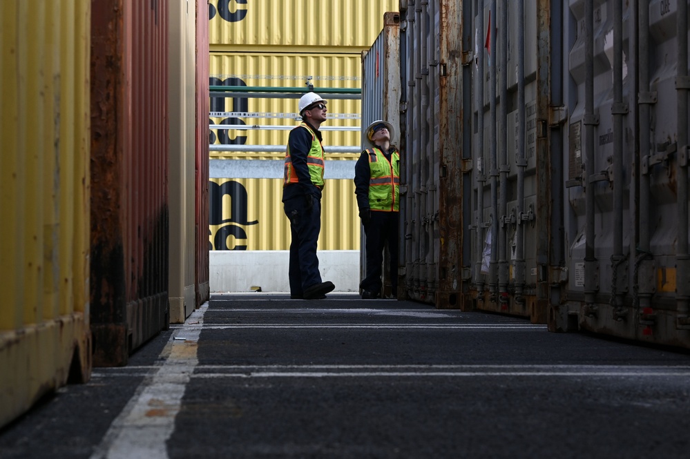 USCG Marine Science Technician container inspections