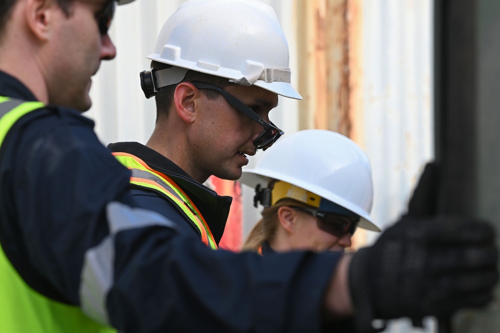 USCG Marine Science Technician container inspections