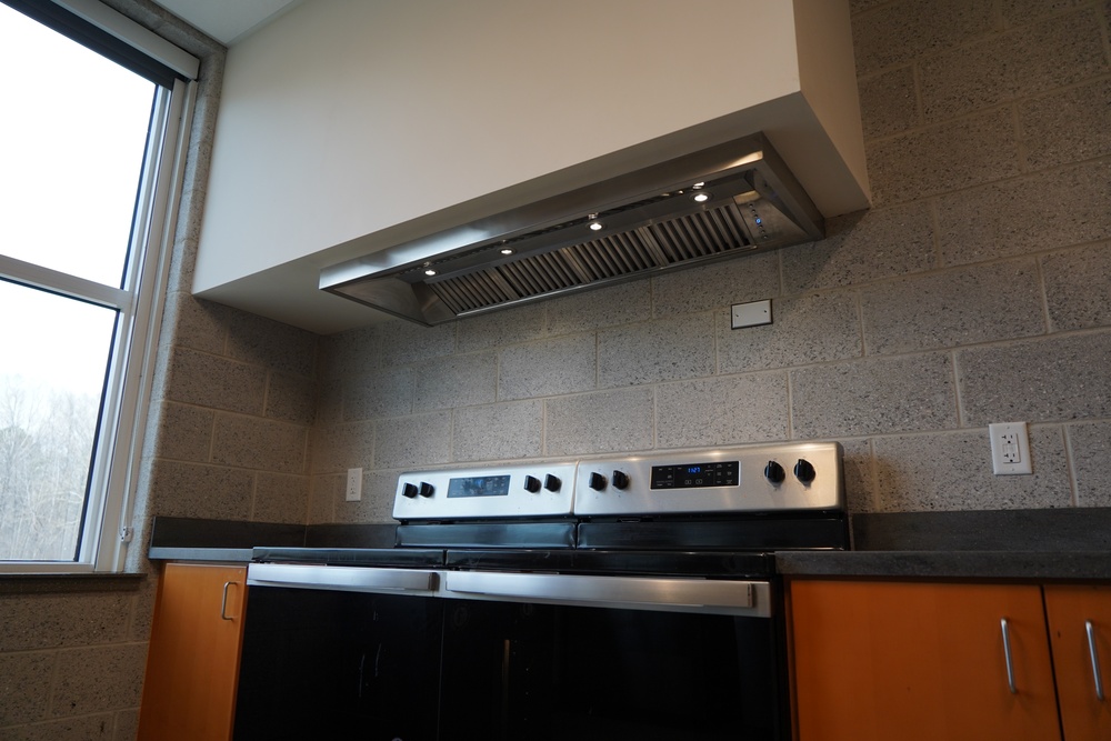 Kitchen area inside new Marine Corps Security Force Regiment (MCSFR) barracks onboard NWS Yorktown