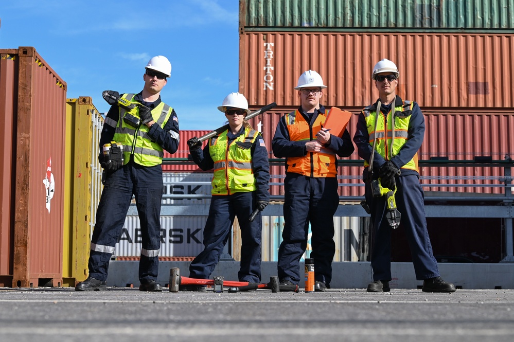 USCG Marine Science Technician container inspections