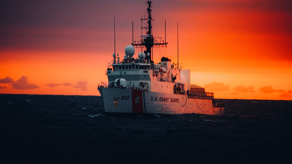 US Coast Guard Cutter Tampa transits Florida Straits