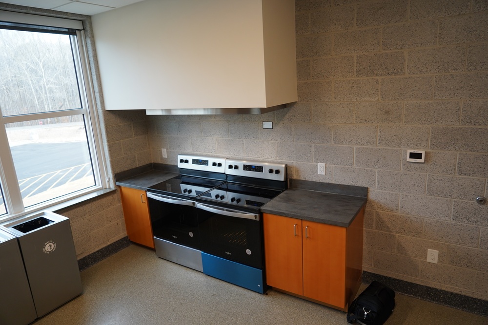 Kitchen area inside new Marine Corps Security Force Regiment (MCSFR) barracks onboard NWS Yorktown