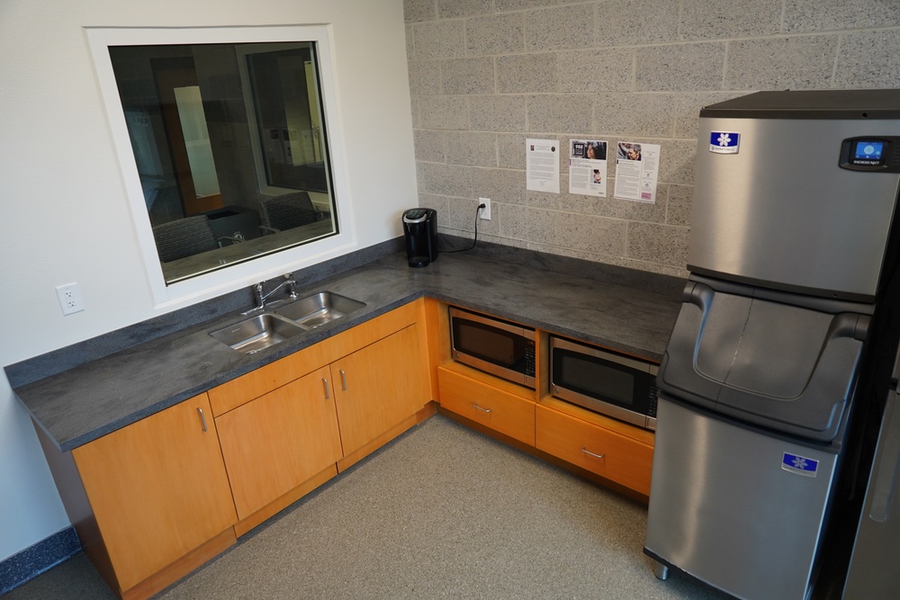 Kitchen area inside new Marine Corps Security Force Regiment (MCSFR) barracks onboard NWS Yorktown