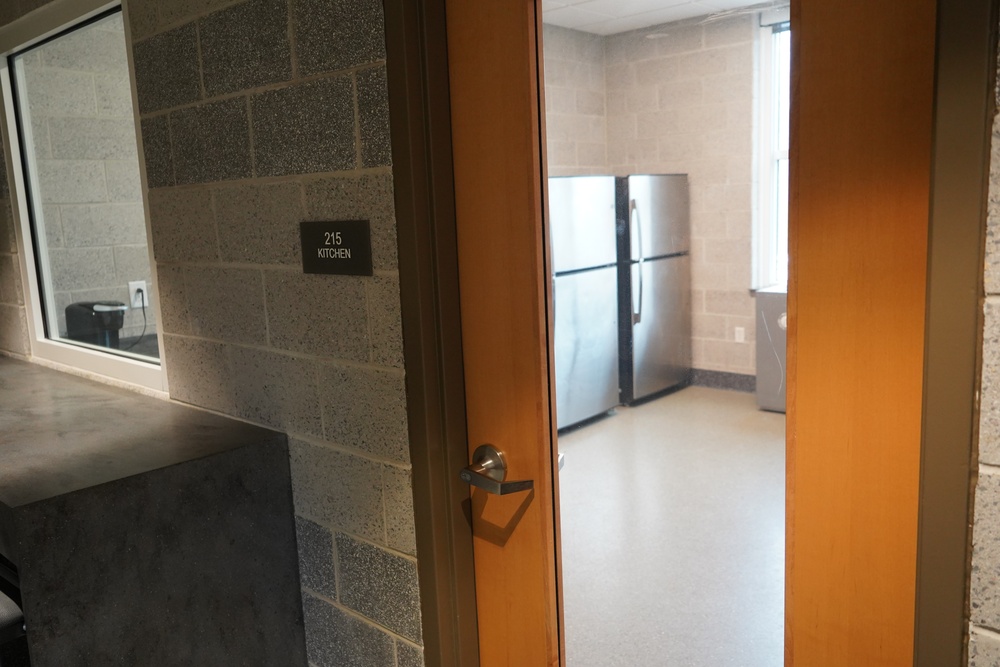 Kitchen area inside new Marine Corps Security Force Regiment (MCSFR) barracks onboard NWS Yorktown