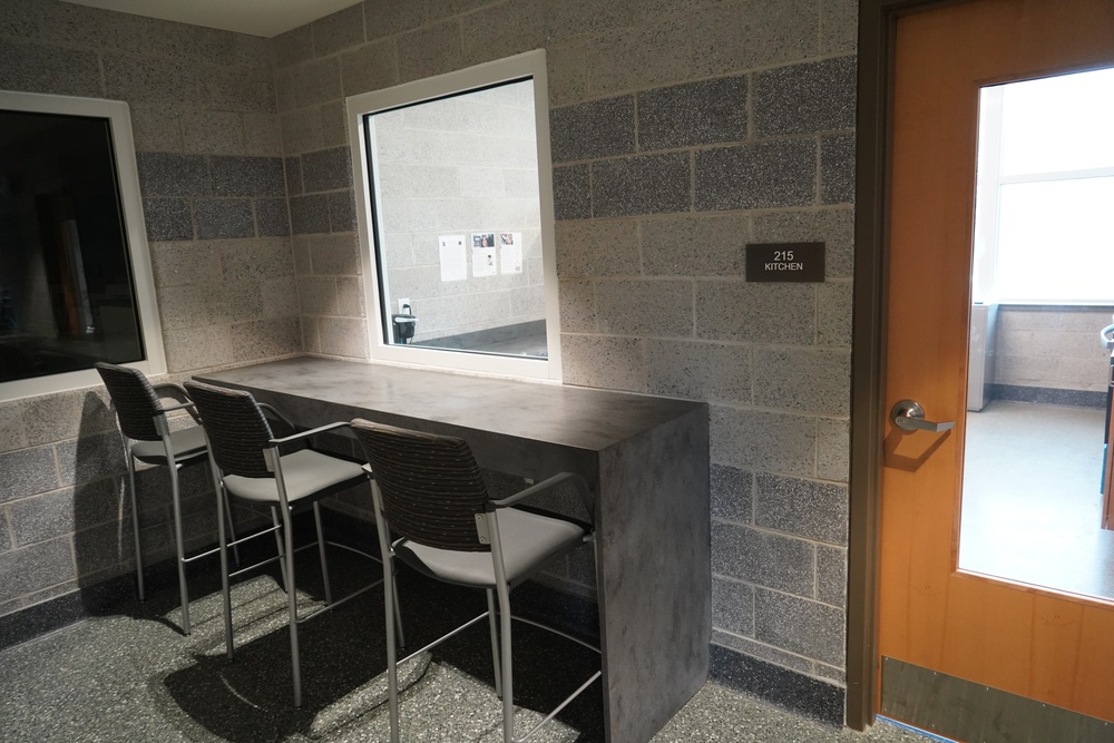 Kitchen area inside new Marine Corps Security Force Regiment (MCSFR) barracks onboard NWS Yorktown