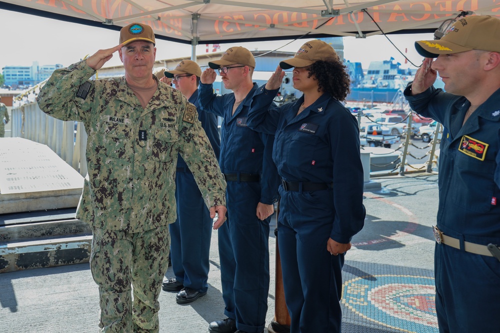 Vice Adm. Brendan McLane Visits USS Decatur and USS Lake Erie