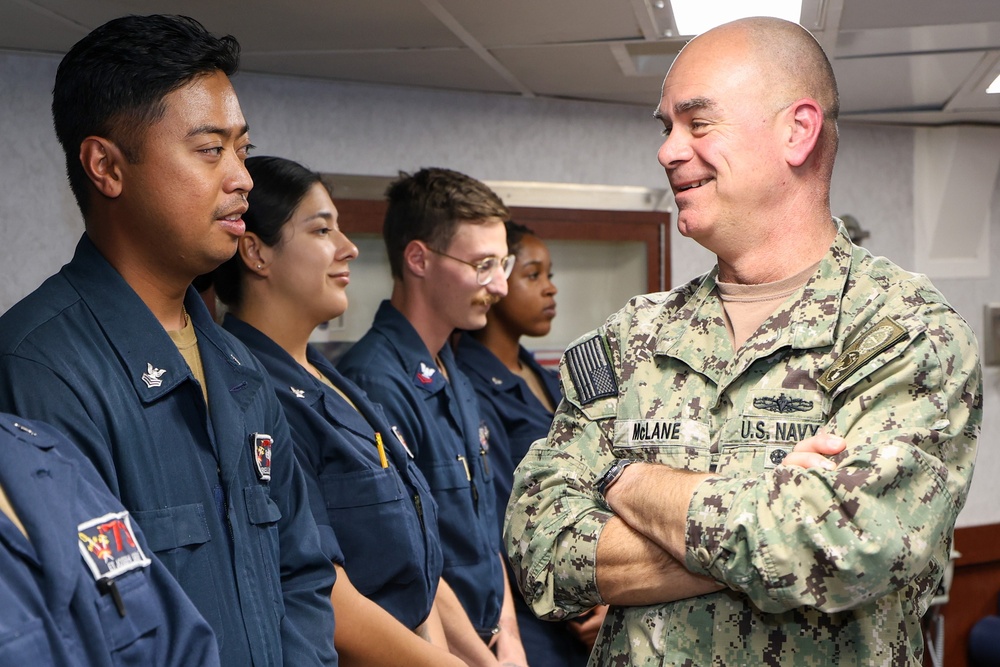 Vice Adm. Brendan McLane Visits USS Decatur and USS Lake Erie