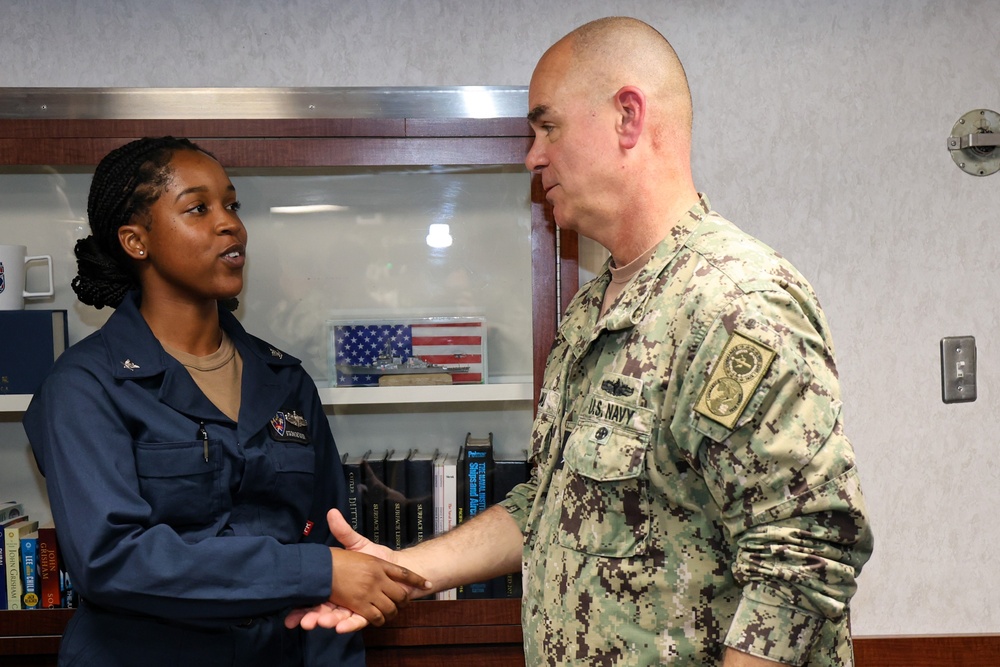 Vice Adm. Brendan McLane Visits USS Decatur and USS Lake Erie