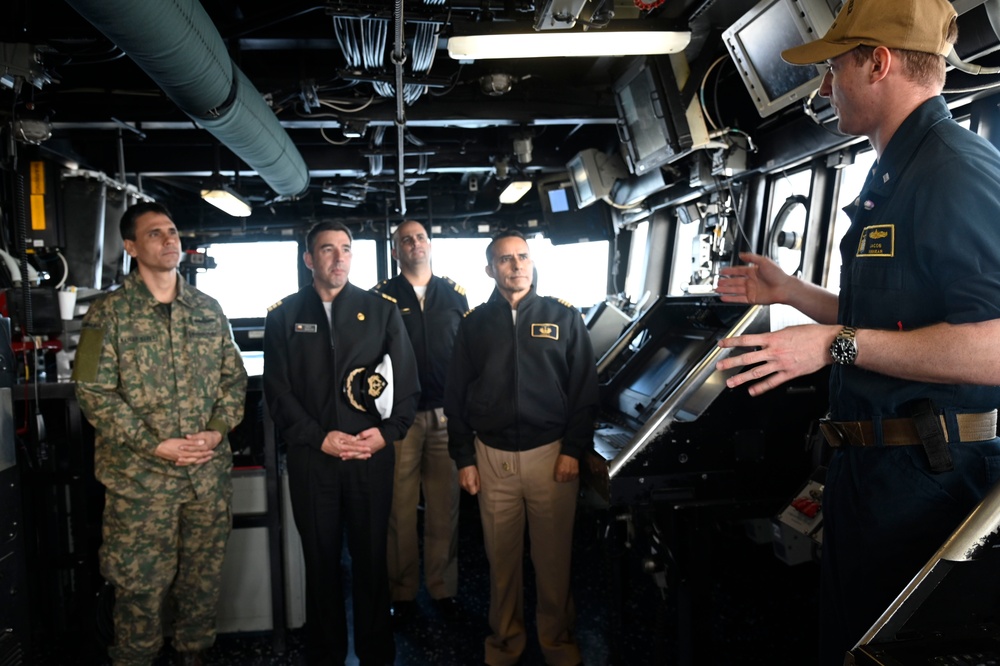 4th Fleet Partner Nation Liaison Officers Tour USS Thomas Hudner