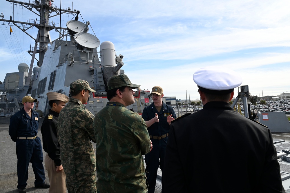 4th Fleet Partner Nation Liaison Officers Tour USS Thomas Hudner