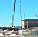 First day of framing for barracks project at Fort McCoy