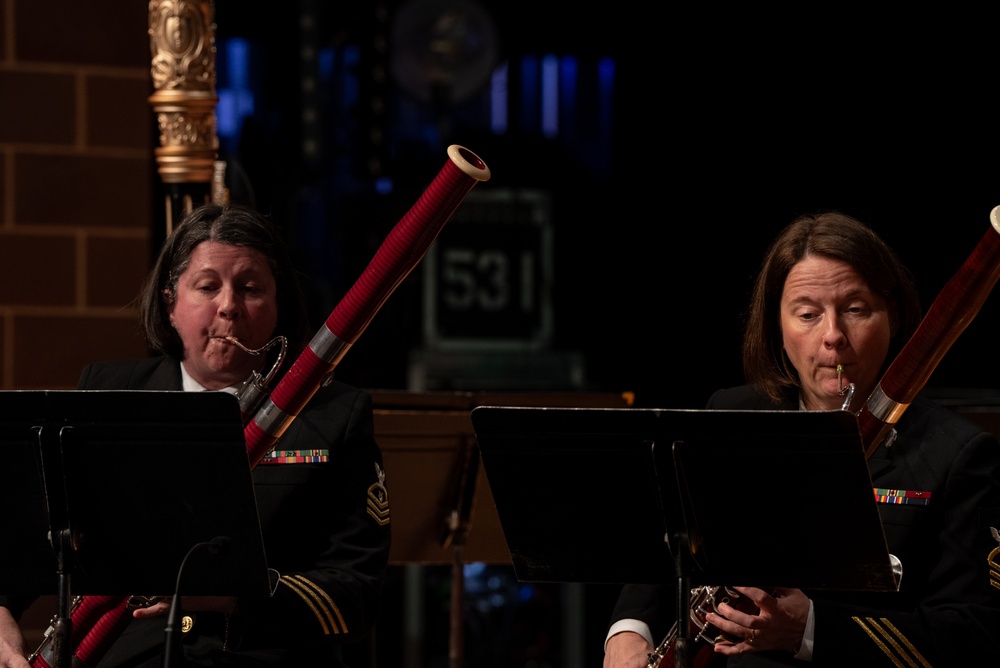 United States Navy Band performs for students in Burleson, Texas at Centennial High School