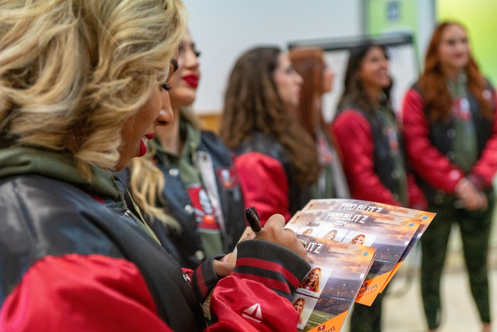 Tampa Bay Buccaneers Cheerleaders visit troops at Mihail Kogalniceanu Air Base