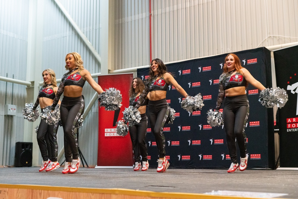 Tampa Bay Buccaneers Cheerleaders visit troops at Mihail Kogalniceanu Air Base