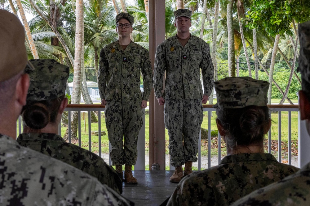 Reenlistment Ceremony in Diego Garcia