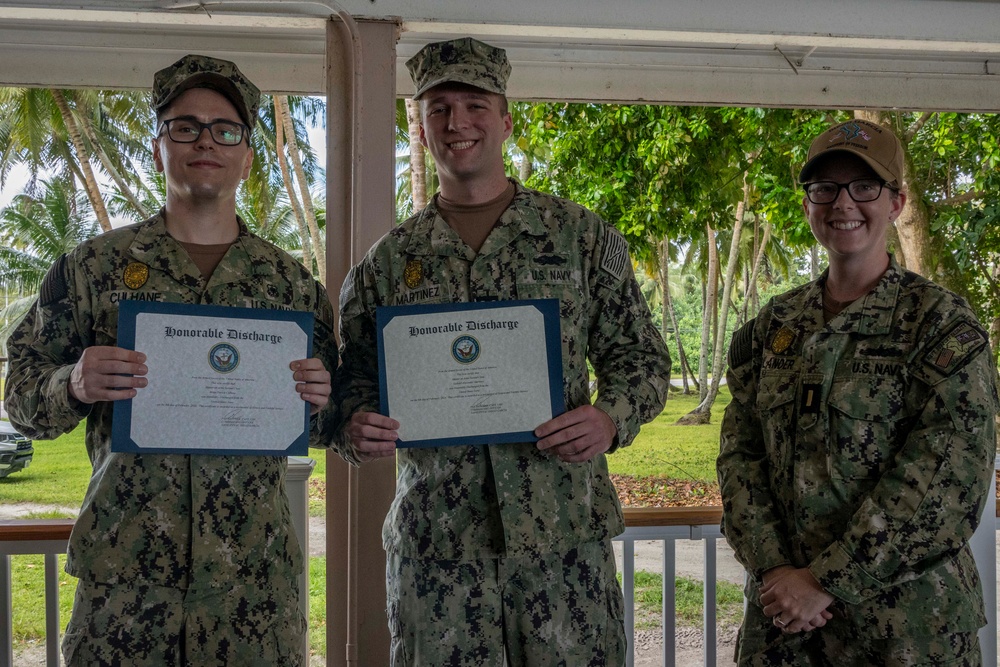 Reenlistment Ceremony in Diego Garcia