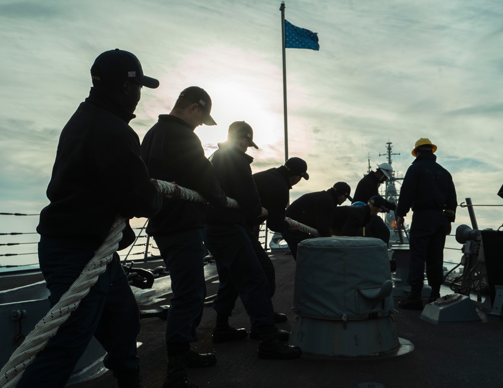 USS Delbert D. Black Pulls into Rota, Spain.