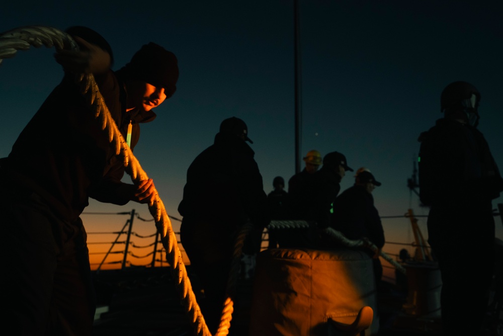 USS Delbert D. Black Departs Rota, Spain.