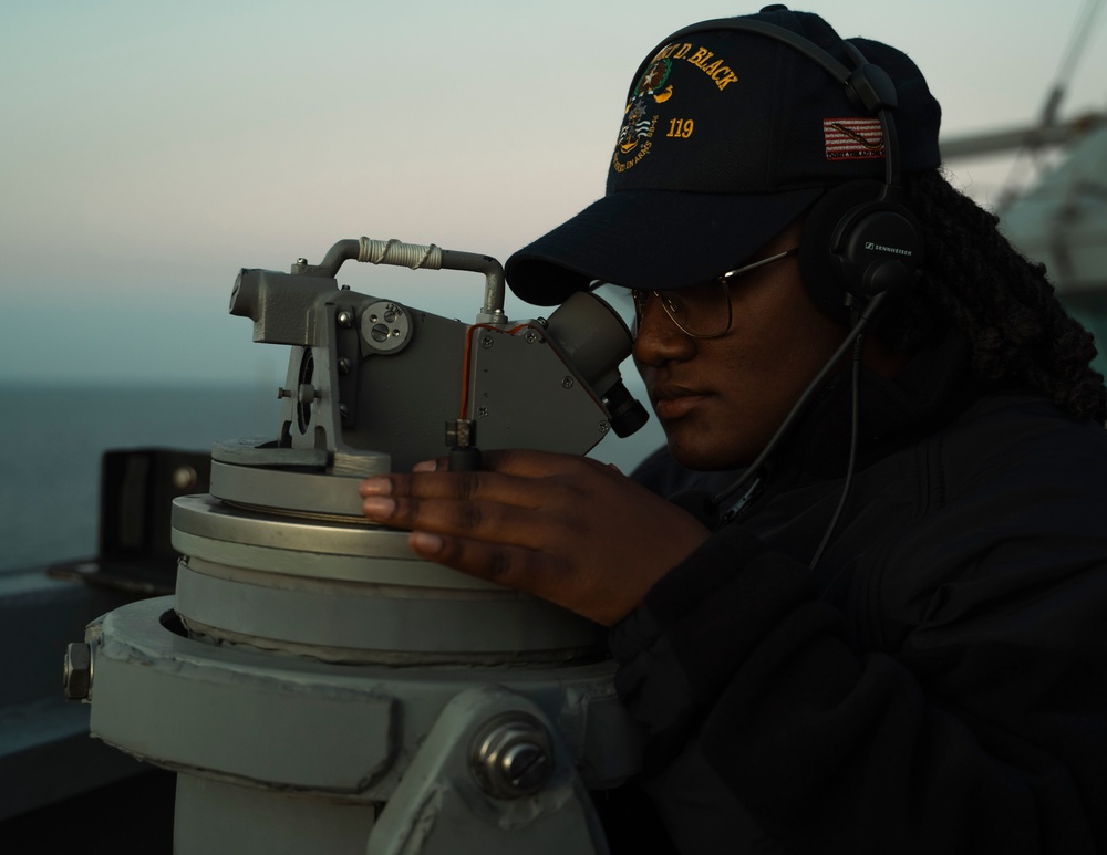 USS Delbert D. Black Departs Rota, Spain.