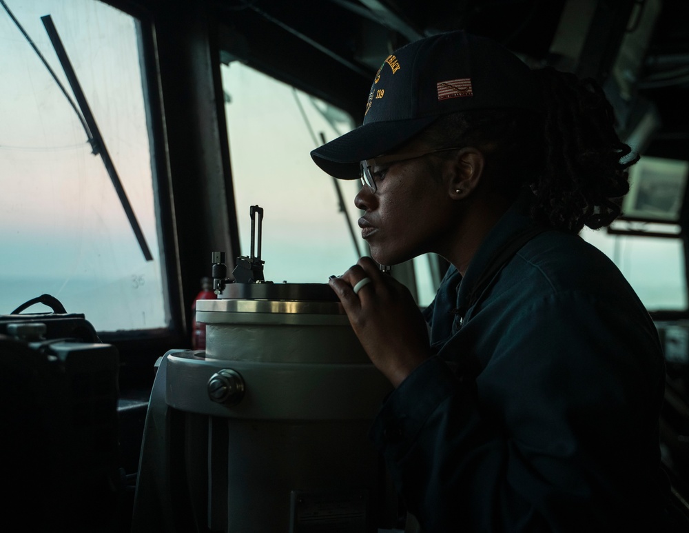 USS Delbert D. Black Departs Rota, Spain.